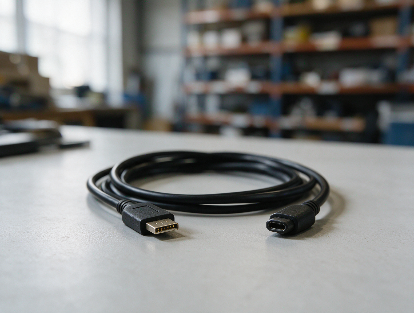 Câble USB-A vers USB-C 1 m pour terminal Zebra TC22R sur un poste de travail